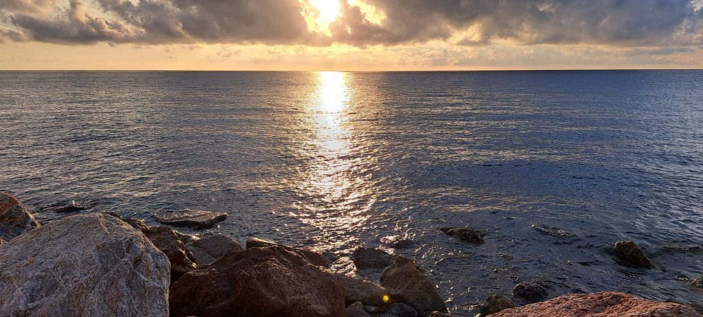 Blick aus Meer Finale Ligure