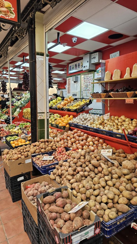 Markt mit Kartoffeln